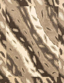 Machine Washable Abstract Yellow Rug, wshabs3597