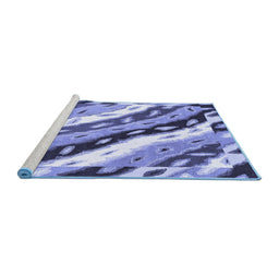 Sideview of Machine Washable Animal Blue Modern Rug, wshabs3598blu