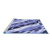 Sideview of Machine Washable Animal Blue Modern Rug, wshabs3598blu