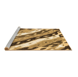 Sideview of Machine Washable Animal Brown Modern Rug, wshabs3598brn
