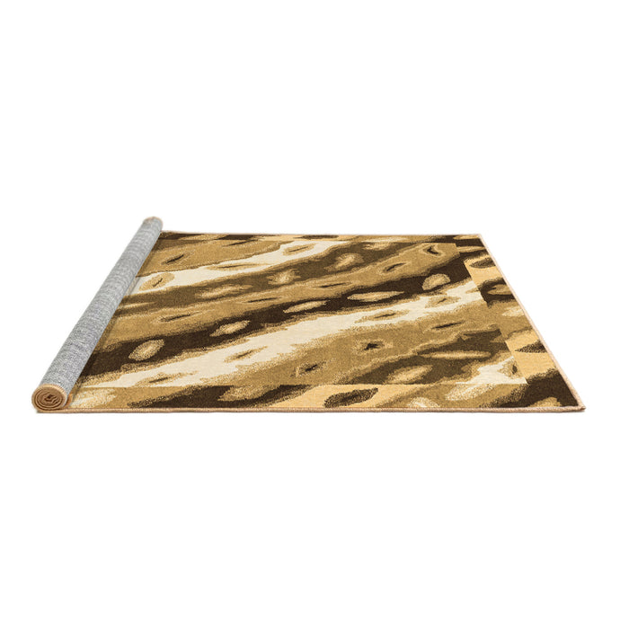 Sideview of Machine Washable Animal Brown Modern Rug, wshabs3598brn