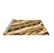 Sideview of Machine Washable Animal Brown Modern Rug, wshabs3598brn