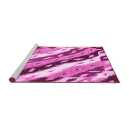 Sideview of Machine Washable Animal Pink Modern Rug, wshabs3598pnk