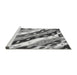 Sideview of Machine Washable Animal Gray Modern Rug, wshabs3598gry