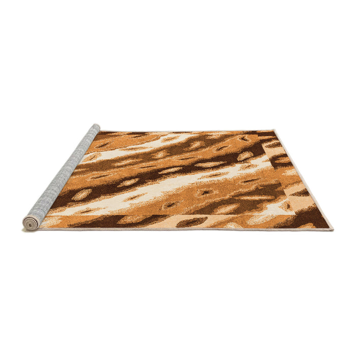 Sideview of Machine Washable Animal Orange Modern Area Rugs, wshabs3598org