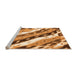 Sideview of Machine Washable Animal Orange Modern Area Rugs, wshabs3598org