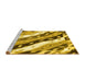 Sideview of Machine Washable Animal Yellow Modern Rug, wshabs3598yw