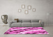 Machine Washable Animal Pink Modern Rug in a Living Room, wshabs3598pnk