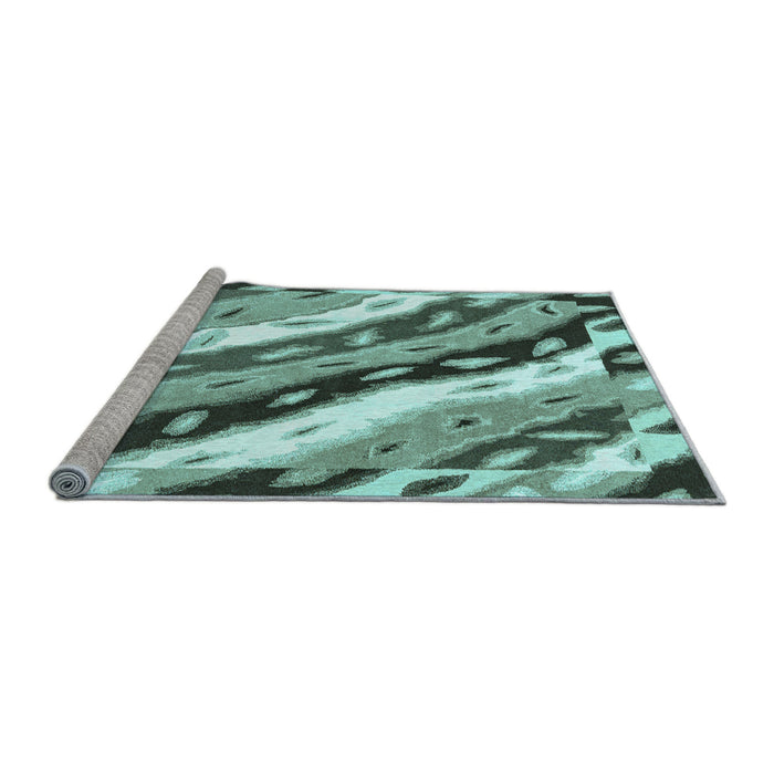 Sideview of Machine Washable Animal Light Blue Modern Rug, wshabs3598lblu