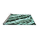 Sideview of Machine Washable Animal Light Blue Modern Rug, wshabs3598lblu