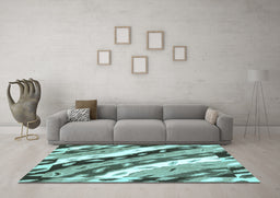 Machine Washable Animal Light Blue Modern Rug in a Living Room, wshabs3598lblu