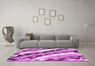 Machine Washable Animal Purple Modern Area Rugs in a Living Room, wshabs3598pur