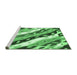 Sideview of Machine Washable Animal Emerald Green Modern Area Rugs, wshabs3598emgrn