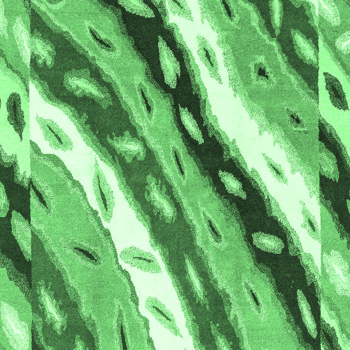 Machine Washable Animal Emerald Green Modern Area Rugs, wshabs3598emgrn