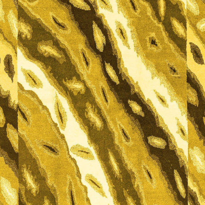 Machine Washable Animal Yellow Modern Rug, wshabs3598yw