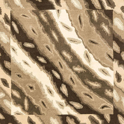 Square Machine Washable Abstract Red Brown Rug, wshabs3598