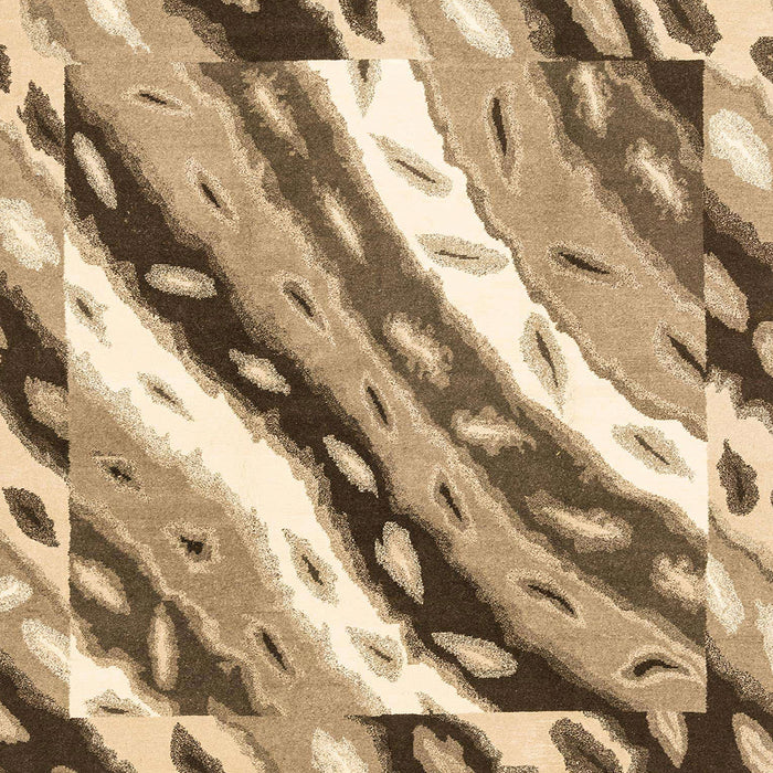 Square Machine Washable Abstract Red Brown Rug, wshabs3598