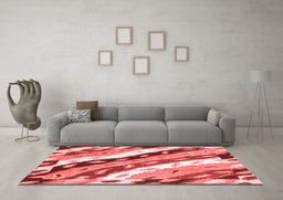 Modern Red Washable Rugs