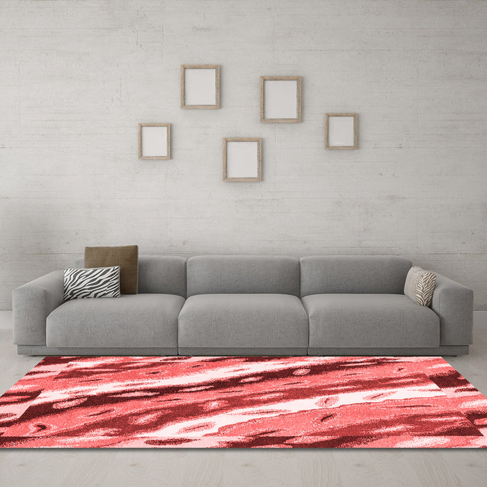 Modern Red Washable Rugs