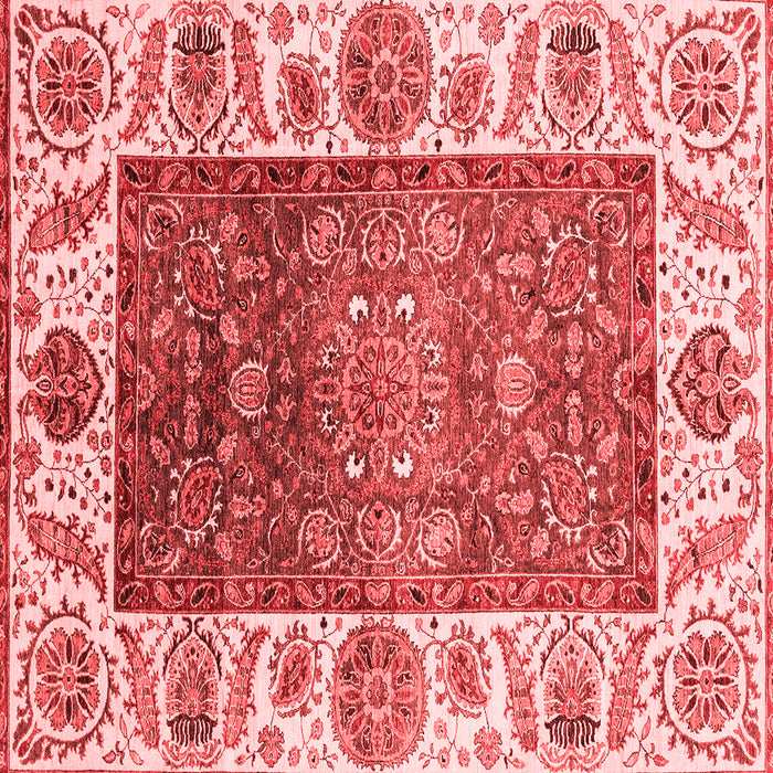 Machine Washable Oriental Red Traditional Rug, wshabs3599red