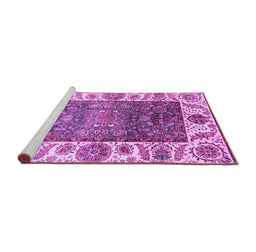 Sideview of Machine Washable Oriental Purple Traditional Area Rugs, wshabs3599pur