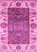 Machine Washable Oriental Pink Traditional Rug, wshabs3599pnk