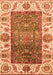 Machine Washable Oriental Orange Traditional Area Rugs, wshabs3599org