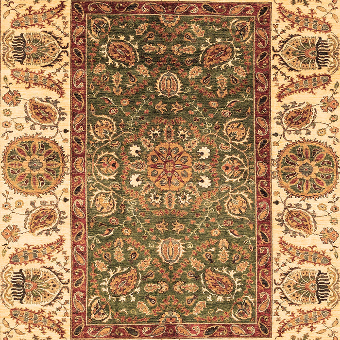 Machine Washable Oriental Brown Traditional Rug, wshabs3599brn