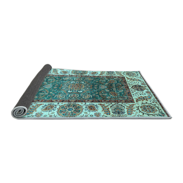 Sideview of Oriental Light Blue Traditional Rug, abs3599lblu