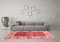 Machine Washable Oriental Red Traditional Rug, wshabs3599red