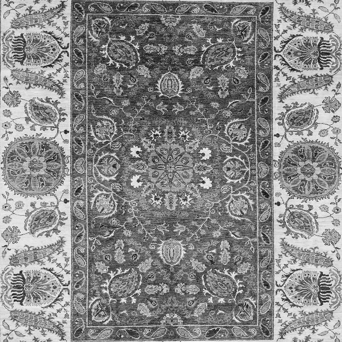 Machine Washable Oriental Gray Traditional Rug, wshabs3599gry