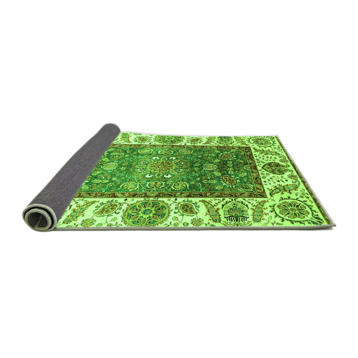 Sideview of Oriental Green Traditional Rug, abs3599grn