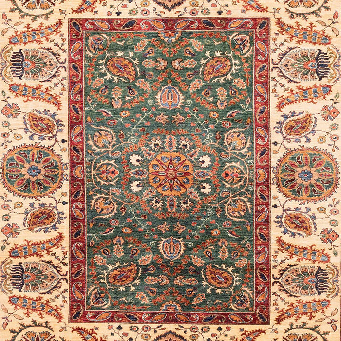 Machine Washable Abstract Yellow Rug, wshabs3599