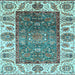 Square Oriental Light Blue Traditional Rug, abs3599lblu