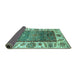 Sideview of Oriental Turquoise Traditional Rug, abs3599turq