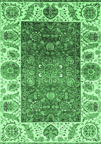 Oriental Emerald Green Traditional Rug, abs3599emgrn