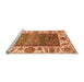 Sideview of Machine Washable Oriental Orange Traditional Area Rugs, wshabs3599org