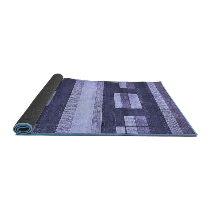 Sideview of Abstract Blue Modern Rug, abs359blu