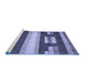 Sideview of Machine Washable Abstract Blue Modern Rug, wshabs359blu