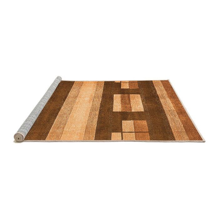 Sideview of Machine Washable Abstract Orange Modern Area Rugs, wshabs359org