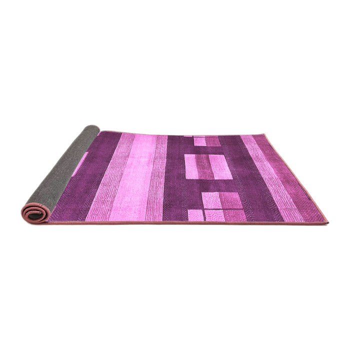 Sideview of Abstract Purple Modern Rug, abs359pur