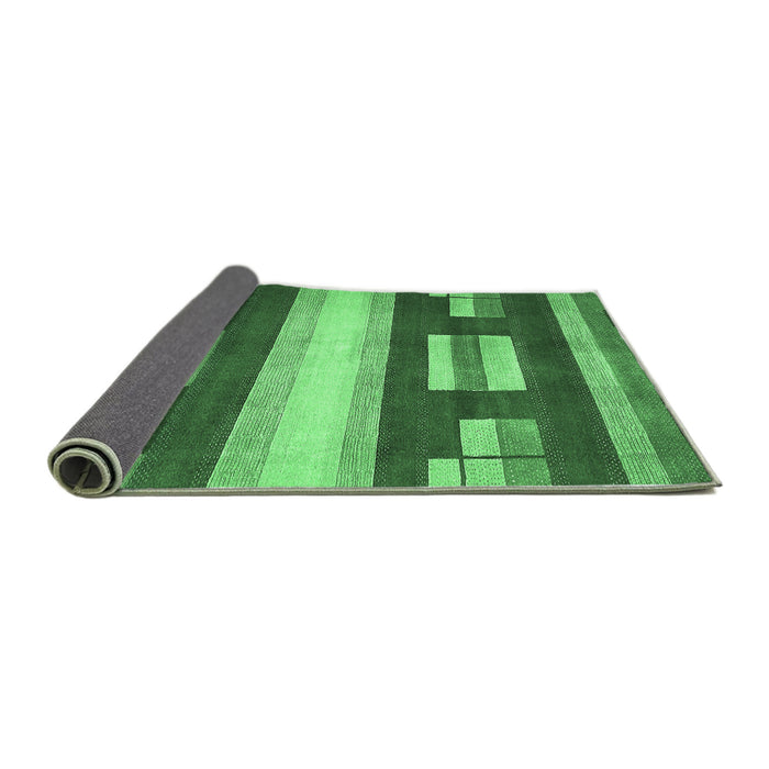 Sideview of Abstract Emerald Green Modern Rug, abs359emgrn