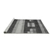 Sideview of Machine Washable Abstract Gray Modern Rug, wshabs359gry