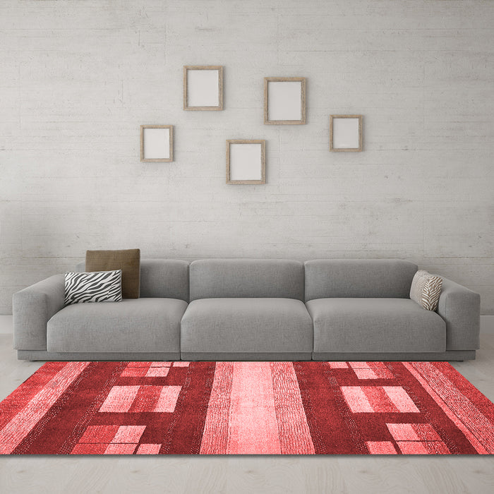 Modern Red Washable Rugs