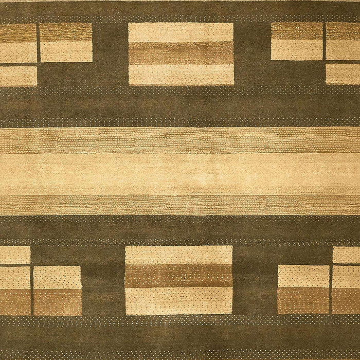 Machine Washable Abstract Yellow Rug, wshabs359