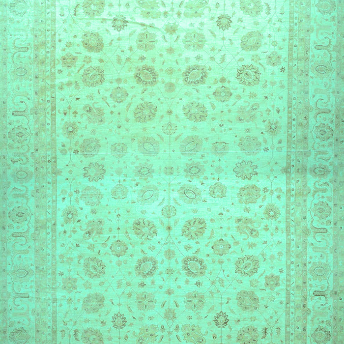 Machine Washable Oriental Turquoise Traditional Area Rugs, wshabs35turq