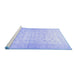 Sideview of Machine Washable Oriental Blue Traditional Rug, wshabs35blu