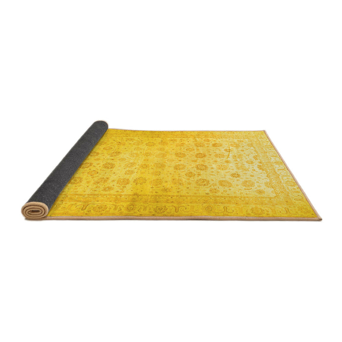 Sideview of Oriental Yellow Traditional Rug, abs35yw