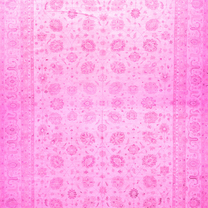 Machine Washable Oriental Pink Traditional Rug, wshabs35pnk