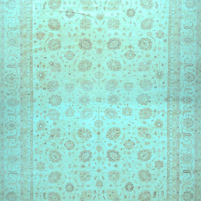 Oriental Light Blue Traditional Rug, abs35lblu